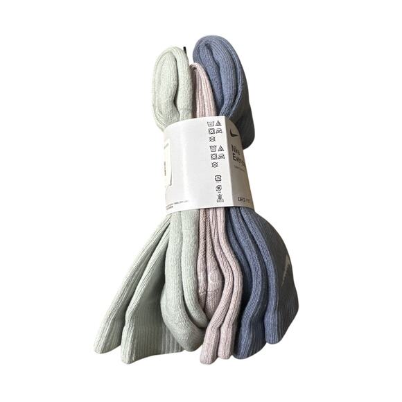 Nike Everyday Plus Crew Socks - Blue/Purple/Green WMN 10-13 MEN 8-12 - 3 Pack - Picture 5 of 5